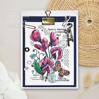 Woodware - Stempel "Sweet Pea Postcard" Clear Stamps Design by Francoise Read