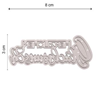 Mundart - Stanzschablone 8x3cm "herzlichen Glückwunsch" Dies