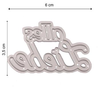 Mundart - Stanzschablone 6x3,50cm "alles Liebe" Dies