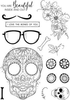 Pink Ink Designs - Stempelset "Sensational Skull" Clear Stamps