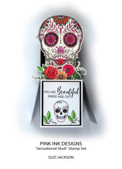 Pink Ink Designs - Stempelset "Sensational Skull" Clear Stamps