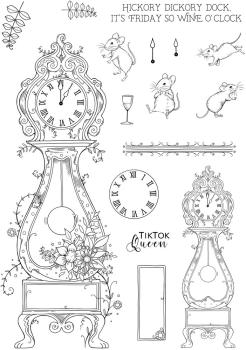 Pink Ink Designs - Stempelset "Hickory Dickory Dock" Clear Stamps