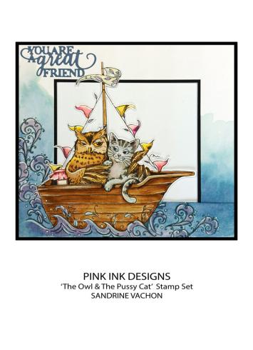 Pink Ink Designs - Stempelset "The Owl & The Pussycat" Clear Stamps