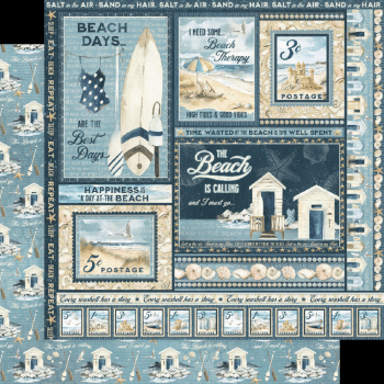 Graphic 45 - Designpapier "The Beach is Calling" Collection Pack 12x12 Inch - 16 Bogen