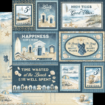 Graphic 45 - Designpapier "The Beach is Calling" Collection Pack 8x8 Inch - 16 Bogen