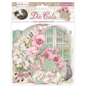 Stamperia - Stanzteile "Orchids and Cats" Die Cuts