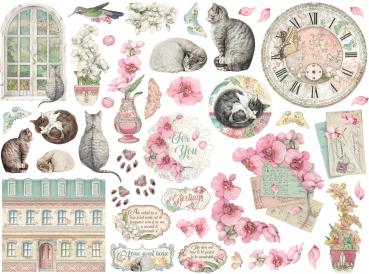 Stamperia - Stanzteile "Orchids and Cats" Die Cuts