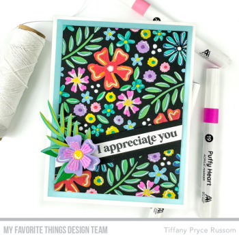 My Favorite Things - Schablone 4 1/2x6 Inch "Friendly Flowers" Stencil