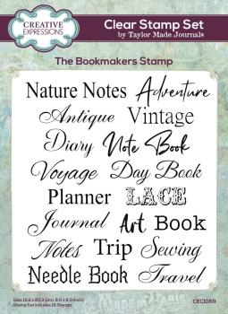 Creative Expressions - Stempelset "The Bookmakers" Clear Stamps 6x8 Inch Design by Taylor Made Journals