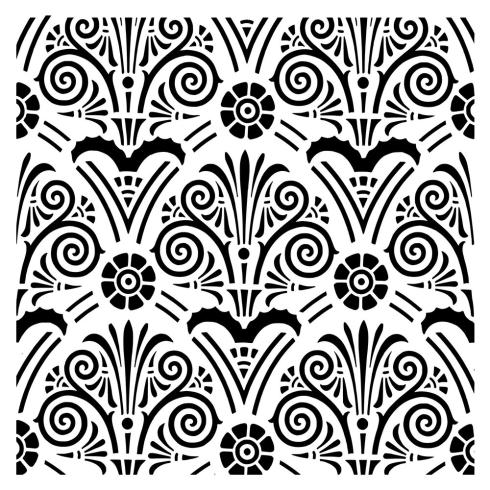 Creative Expressions - Schablone 6x6 Inch "Greek Motif" Stencil Design by Taylor Made Journals