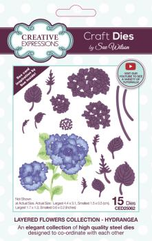 Creative Expressions - Stanzschablone "Hydrangea" Craft Dies Layered Flowers Design by Sue Wilson