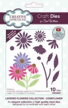 Creative Expressions - Stanzschablone "Coneflower" Craft Dies Layered Flowers Design by Sue Wilson