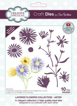 Creative Expressions - Stanzschablone "Aster" Craft Dies Layered Flowers Design by Sue Wilson