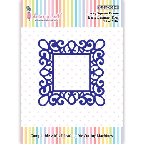 Dress My Craft - Stanzschablone "Lacey Square Frame" Dies