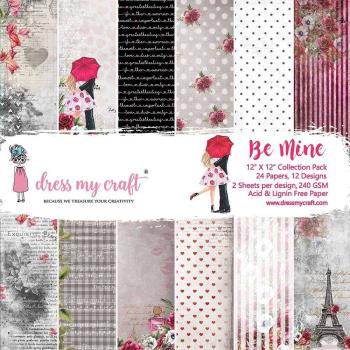 Dress My Craft - Designpapier "Be Mine" Paper Pack 12x12 Inch - 24 Bogen