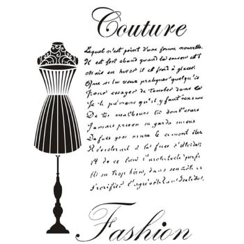 Dress My Craft - Schablone A4 "Couture Fashion" Stencil
