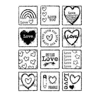 Woodware - Stempel "Love squares" Clear Stamps