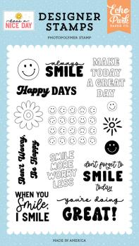 Echo Park - Stempelset "Don't Forget To Smile" Clear Stamps