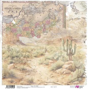 Papers For You - Leinwandpapier "Wild West" Paper Pack Canvas 30,5x31 cm - 8 Bogen 