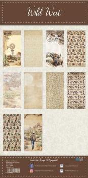 Papers For You - Designpapier "Wild West" Scrap Paper Pack 6x12 Inch - 10 Bogen 