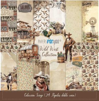 Papers For You - Designpapier "Wild West" Scrap Paper Pack 6x6 Inch - 24 Bogen  