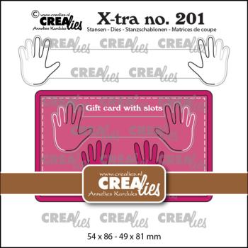 Crealies - Stanzschablone "No. 201 Gift Card With Slots B" X-tra Dies