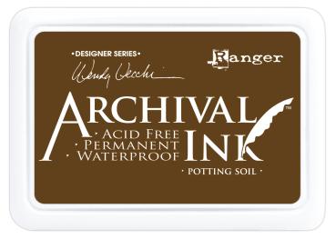 Ranger - Archival Ink Pad "Potting soil" Stempelkissen - Pigmenttinte
