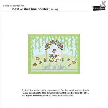 Lawn Fawn - Stanzschablone "Best Wishes Line Border" Dies