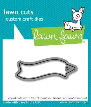 Lawn Fawn - Stanzschablone "Carrot 'bout You Banner" Add-on Die