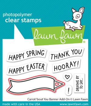 Lawn Fawn - Stanzschablone "Carrot 'bout You Banner" Add-on Die