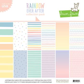 Lawn Fawn - Designpapier Rainbow Ever After" Paper Pad 12x12 Inch - 12 Bogen