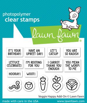 Lawn Fawn - Stempelset "Veggie Happy" Clear Stamp Add-On