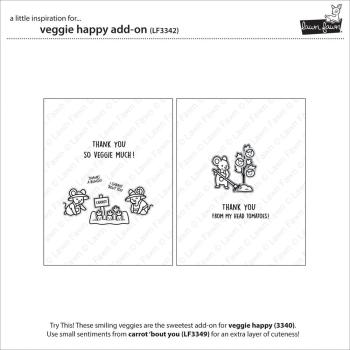 Lawn Fawn - Stempelset "Veggie Happy" Clear Stamp Add-On