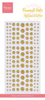 Marianne Design - Klebeperlen "Yellow Glitter" Enamel Dots