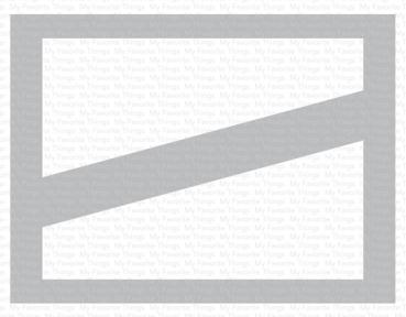My Favorite Things - Schablone 4 1/2x6 Inch "Horizontal Diagonal Center Strip" Stencil