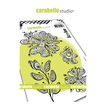 Carabelle Studio - Gummistempelset "Fleurs Succulentes" Cling Stamp