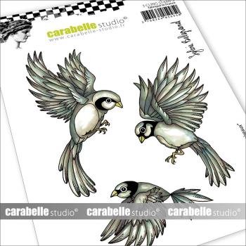 Carabelle Studio - Gummistempelset "1…2…3 Birds" Cling Stamp