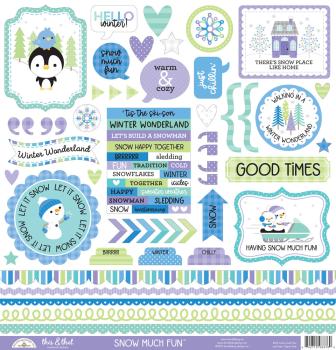 Doodlebug Design - Designpapier  "Snow Much Fun " Paper Pack 12x12 Inch - 12 Bogen