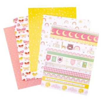 American Crafts - Designpapier "Hello Little Girl" Paper Pack 6x8 Inch - 36 Bogen