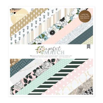 American Crafts - Designpapier "A Perfect Match" Paper Pack 12x12 Inch - 24 Bogen