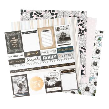 American Crafts - Designpapier "A Perfect Match" Paper Pack 12x12 Inch - 24 Bogen