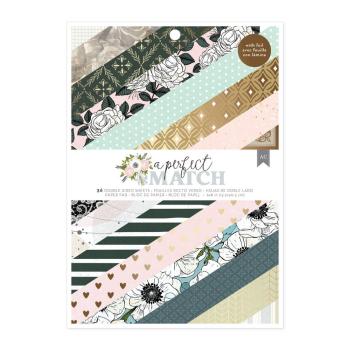 American Crafts - Designpapier "A Perfect Match" Paper Pack 6x8 Inch - 36 Bogen