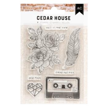 American Crafts - Stempelset "Cedar House" Clear Stamps