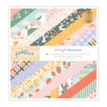 American Crafts - Designpapier "Pebbles Sunny Bloom" Paper Pack 12x12 Inch - 24 Bogen