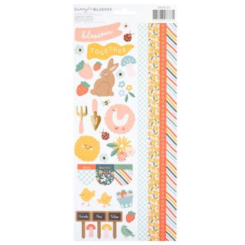 American Crafts - Aufkleber "Pebbles Sunny Bloom" Icons Gold Foil Sticker