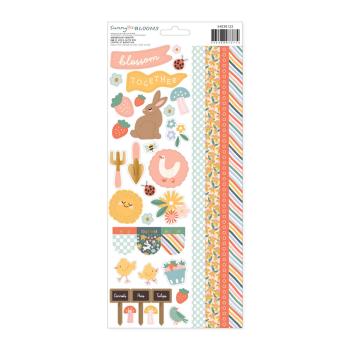 American Crafts - Aufkleber "Pebbles Sunny Bloom" Icons Gold Foil Sticker