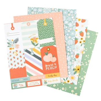 American Crafts - Designpapier "Pebbles Sunny Bloom" Paper Pack 6x8 Inch - 36 Bogen