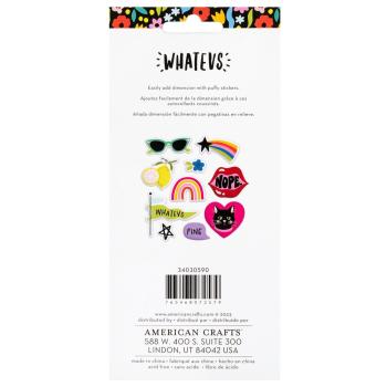 American Crafts - Aufkleber "Whatevs" Puffy Icons Sticker