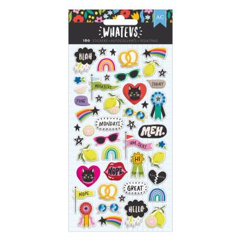 American Crafts - Aufkleber "Whatevs" Puffy Icons Sticker