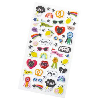 American Crafts - Aufkleber "Whatevs" Puffy Icons Sticker